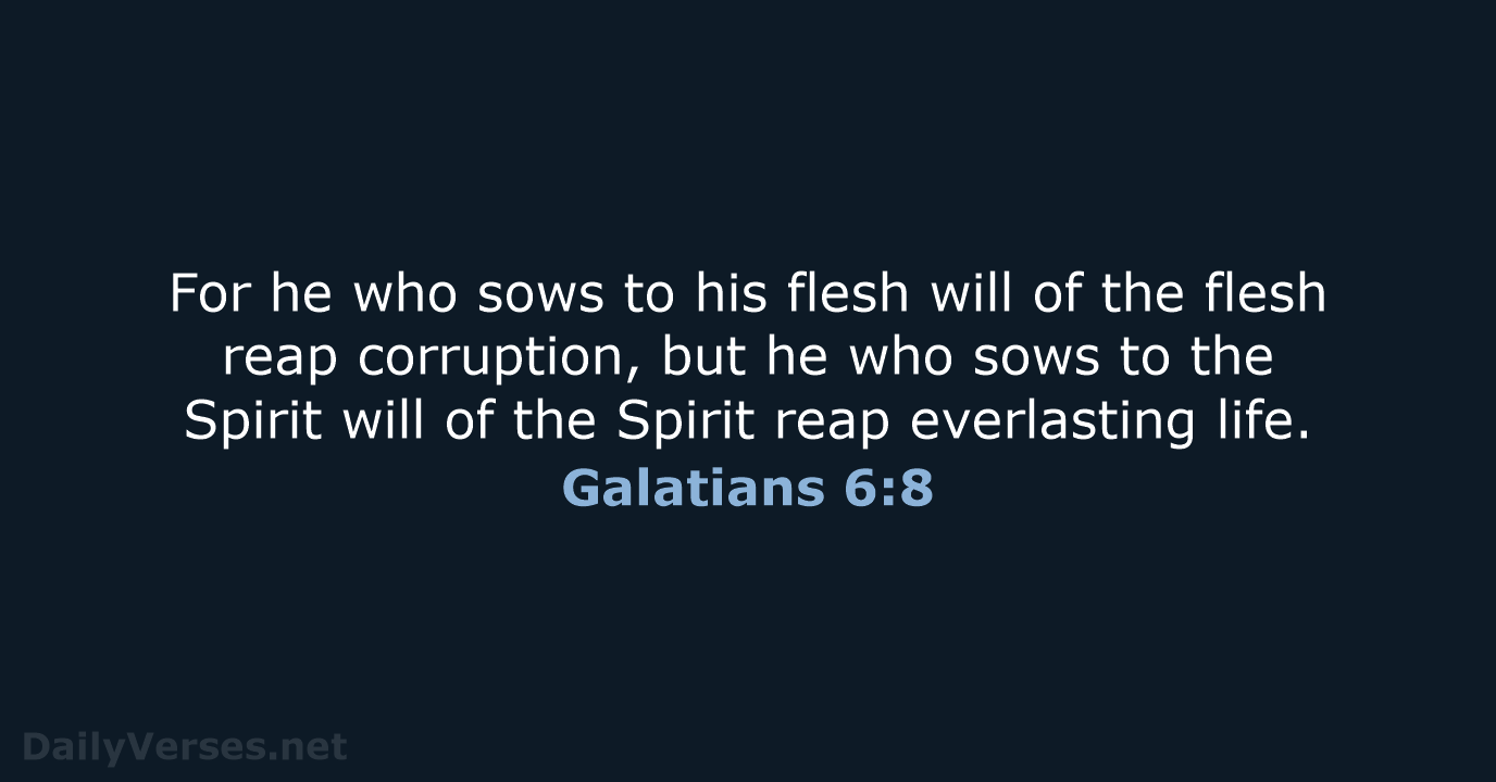 Galatians 6:8 - NKJV