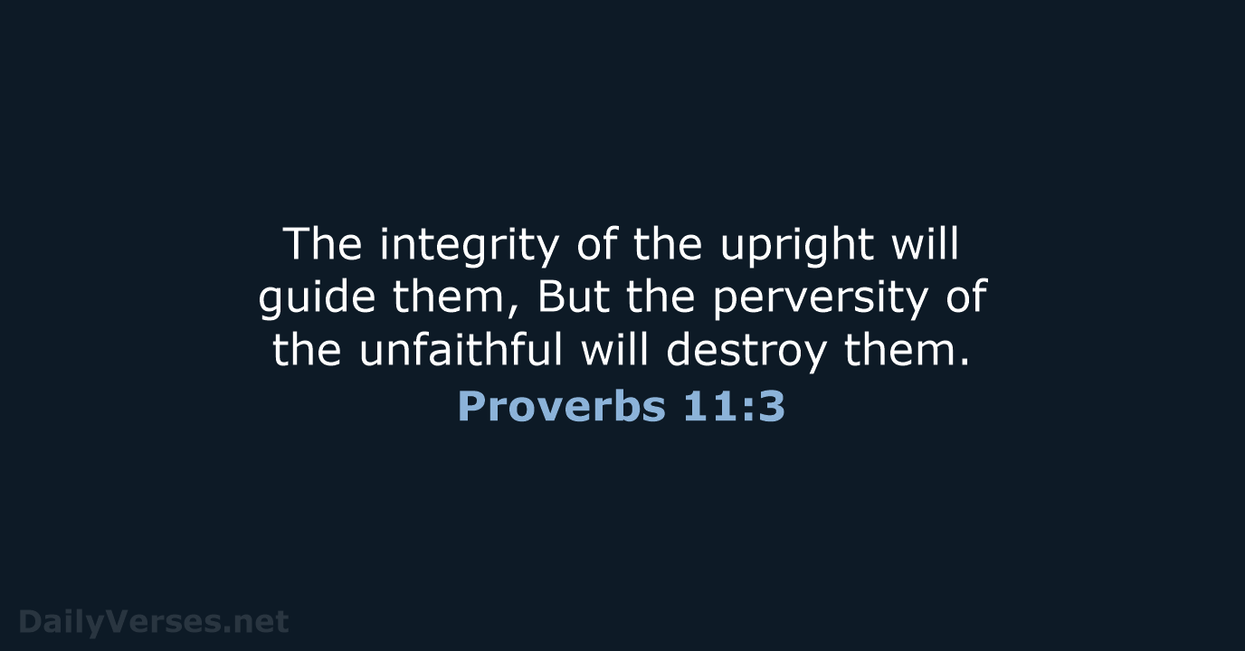 Proverbs 11:3 - NKJV
