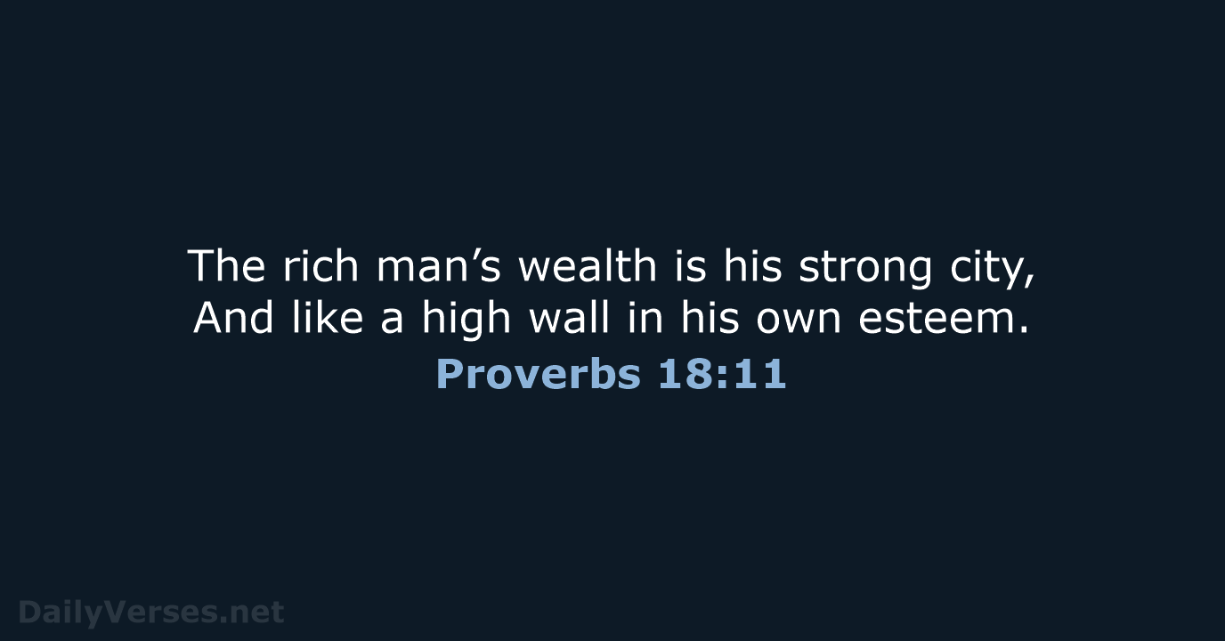 Proverbs 18:11 - NKJV