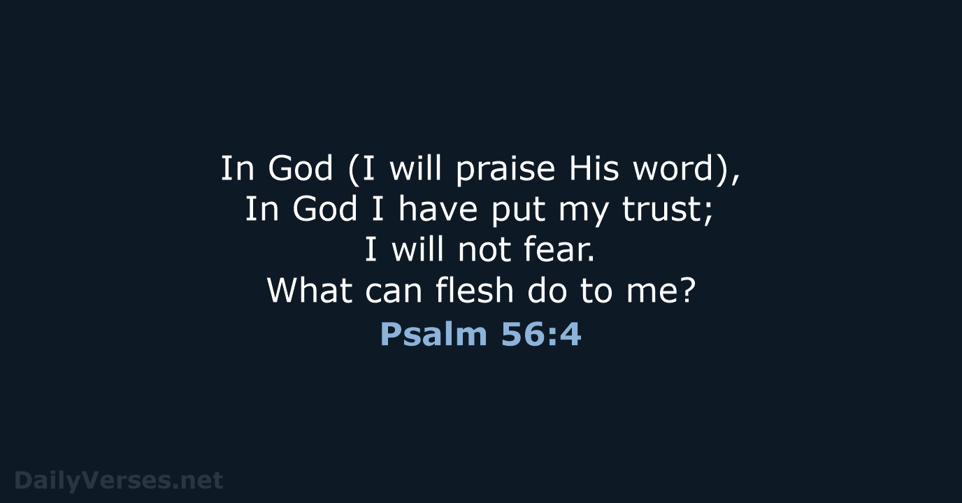 Psalm 56:4 - NKJV