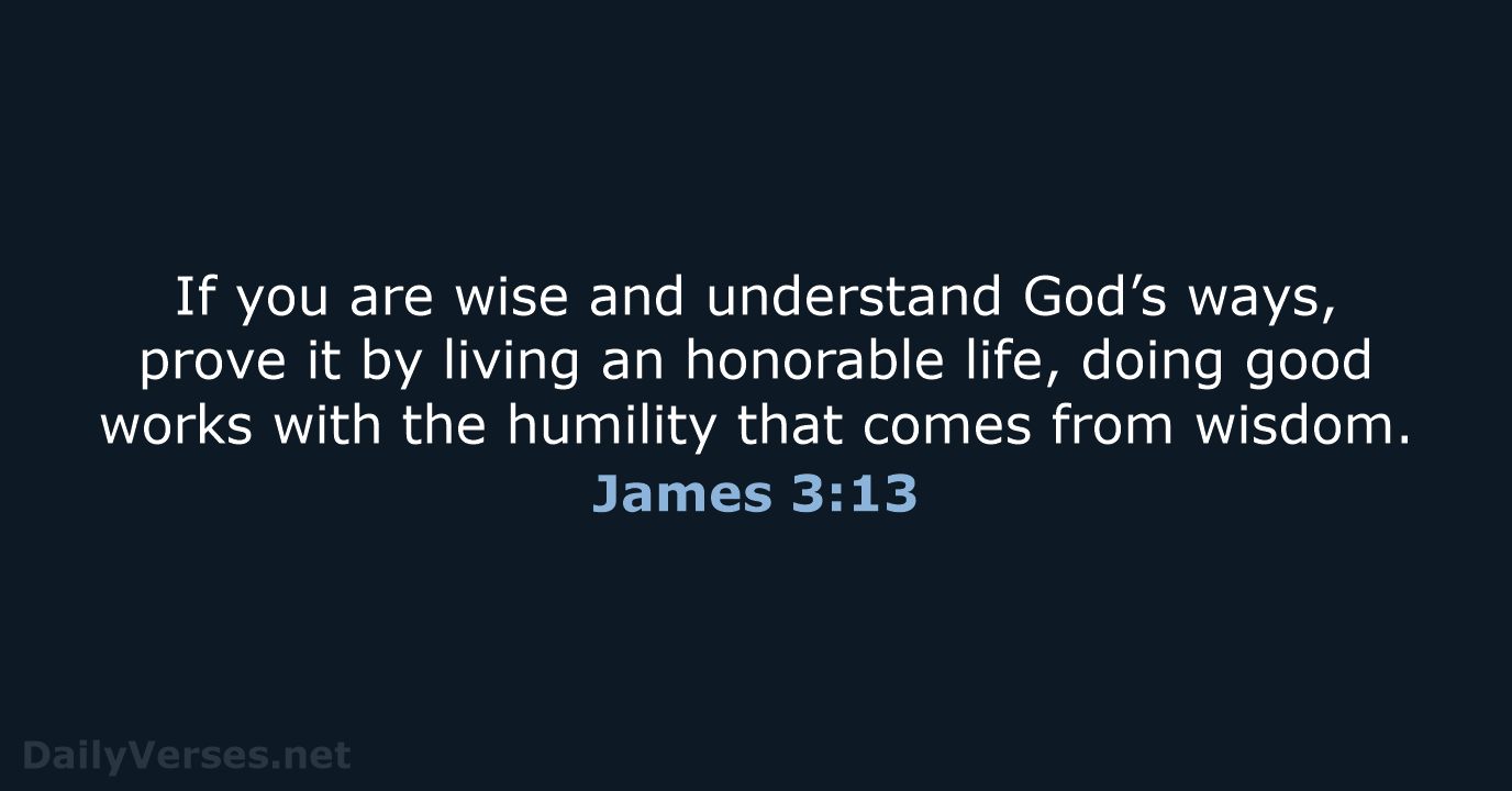 James 3:13 - NLT