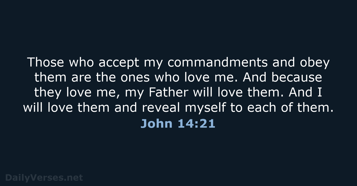 John 14:21 - NLT