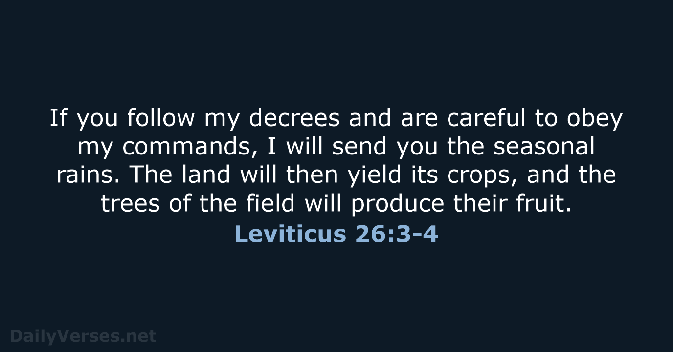 Leviticus 26:3-4 - NLT