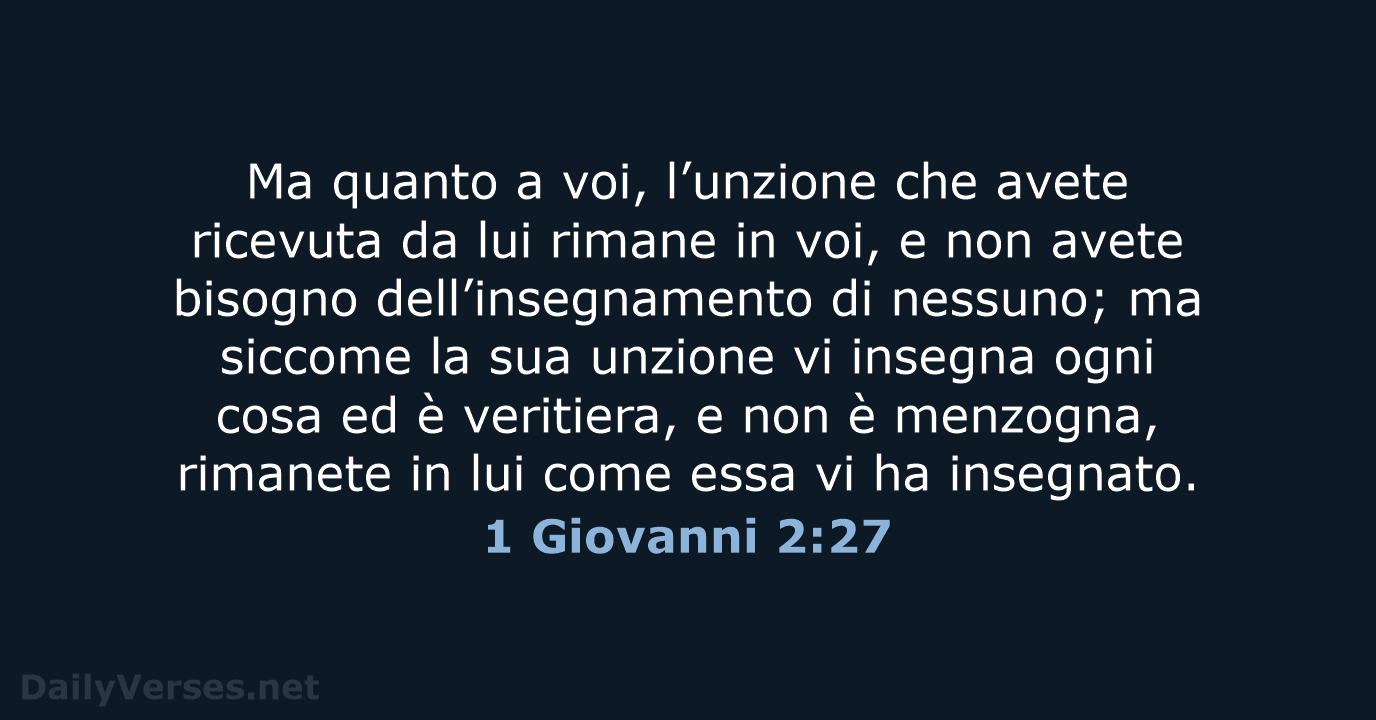 1 Giovanni 2:27 - NR06
