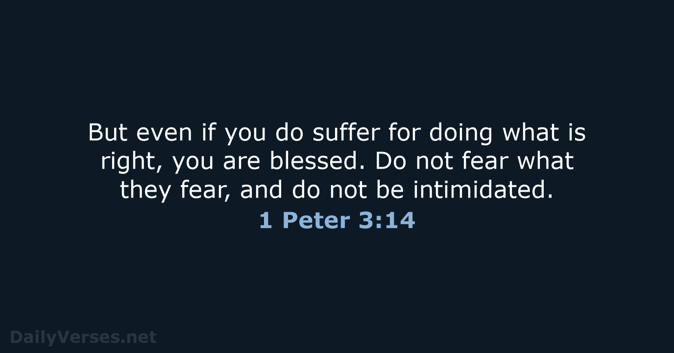 1 Peter 3:14 - NRSV