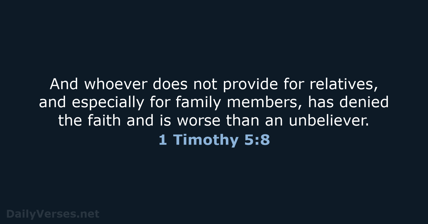 1 Timothy 5:8 - NRSV