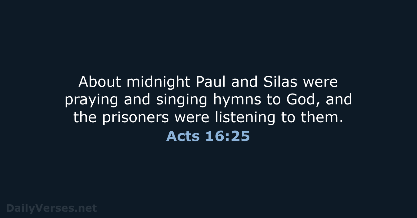 Acts 16:25 - NRSV