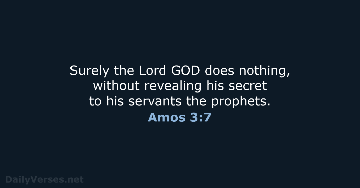 Amos 3:7 - NRSV