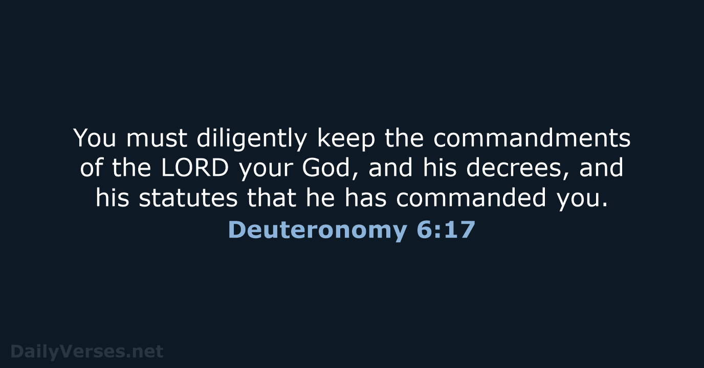 Deuteronomy 6:17 - NRSV