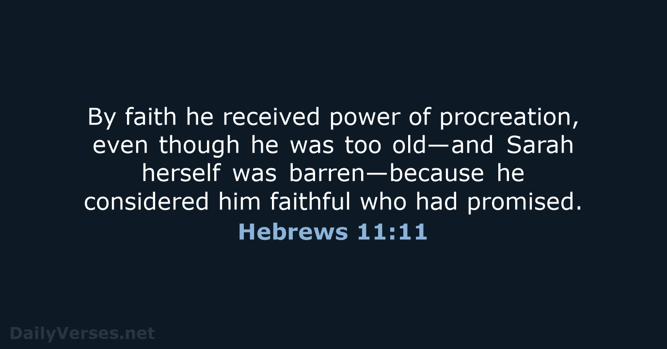 Hebrews 11:11 - NRSV