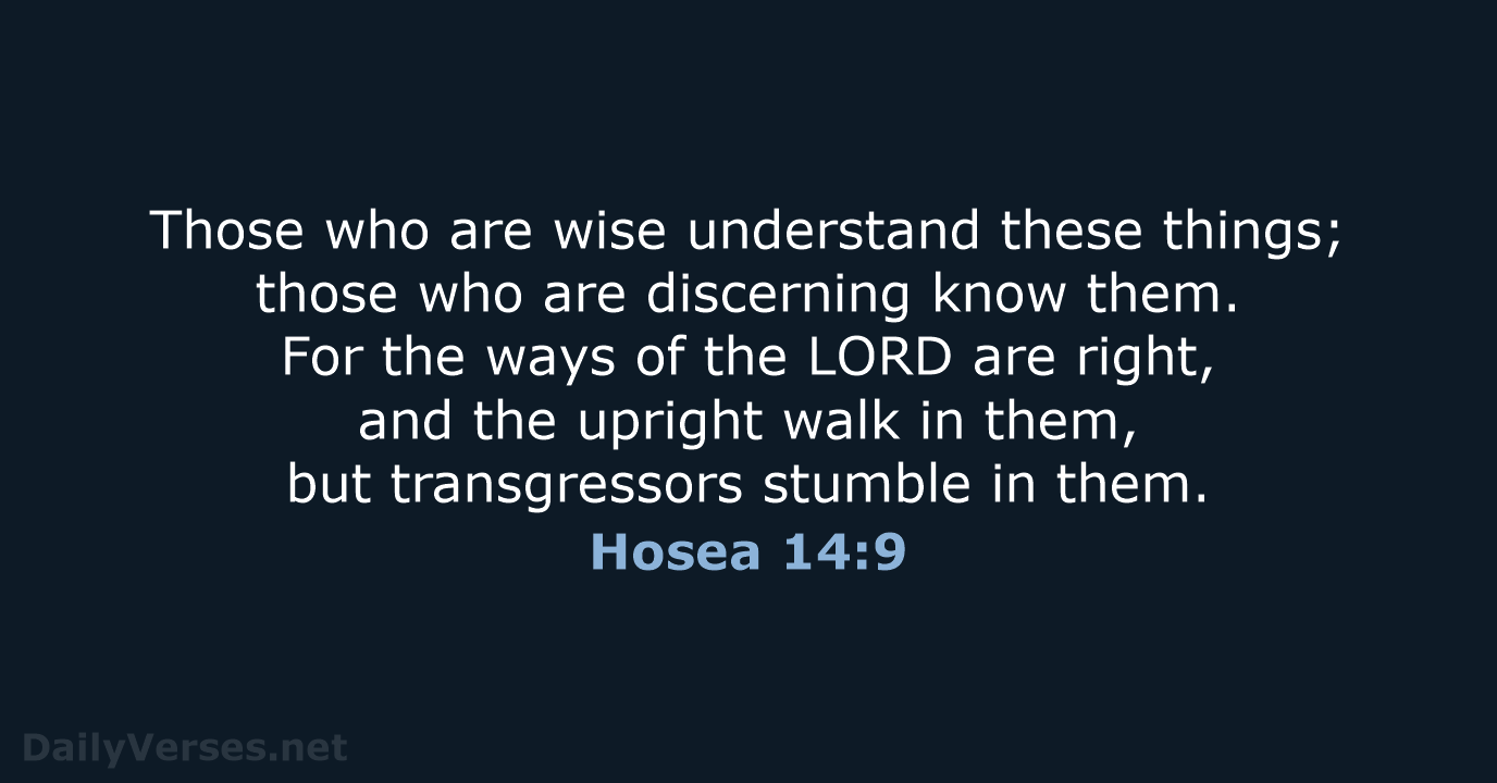 Hosea 14:9 - NRSV