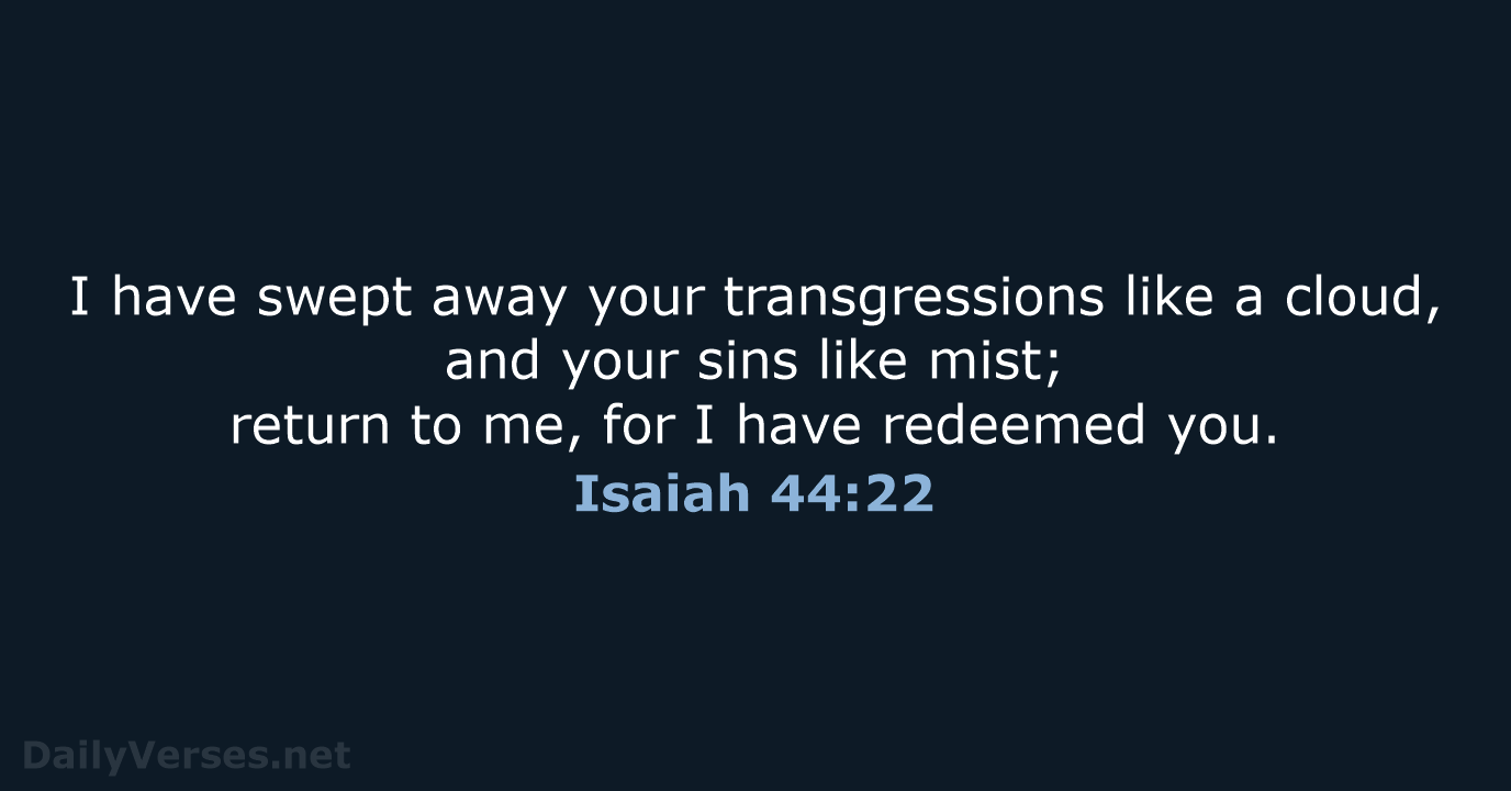Isaiah 44:22 - NRSV