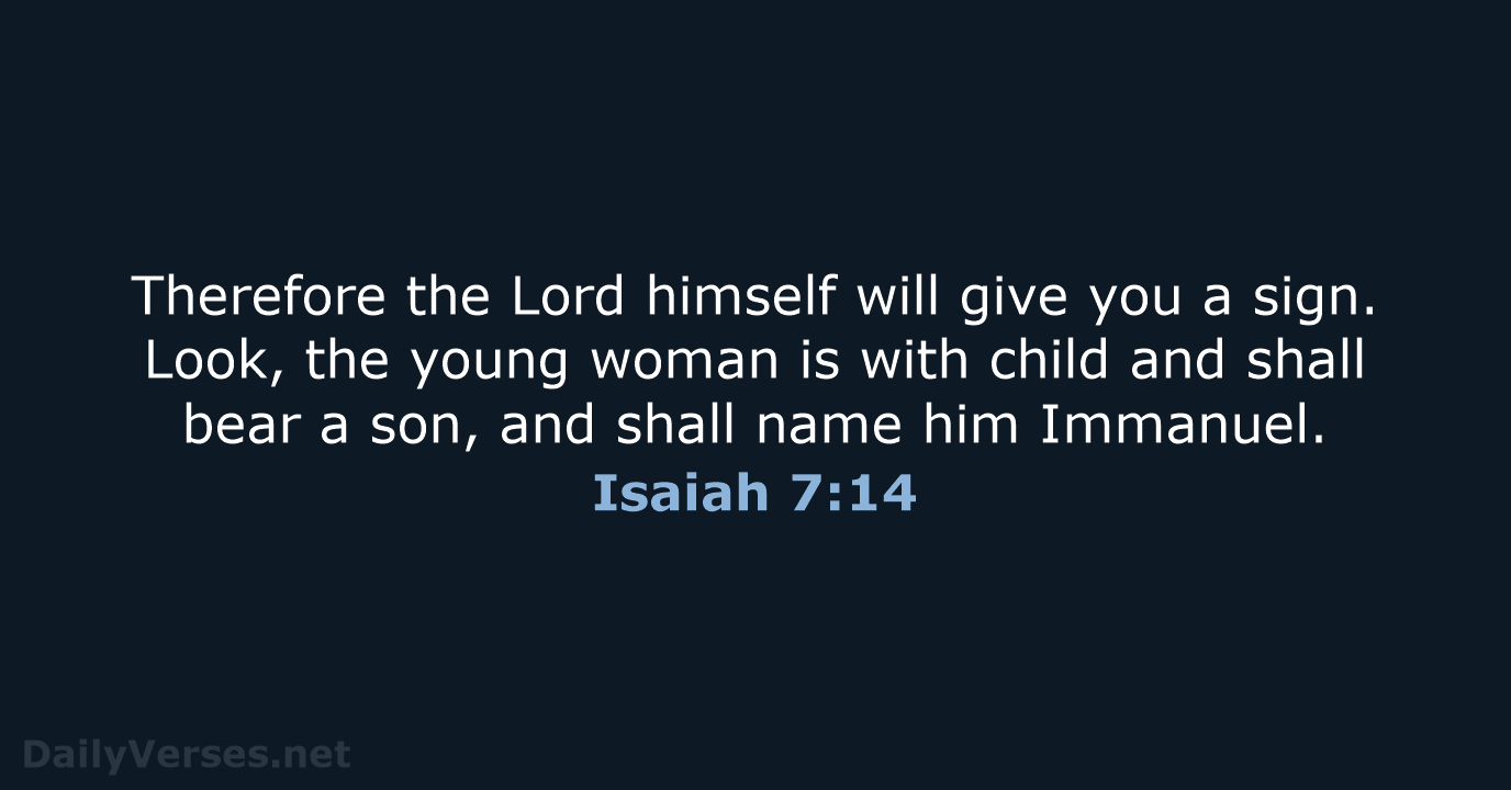 Isaiah 7:14 - NRSV