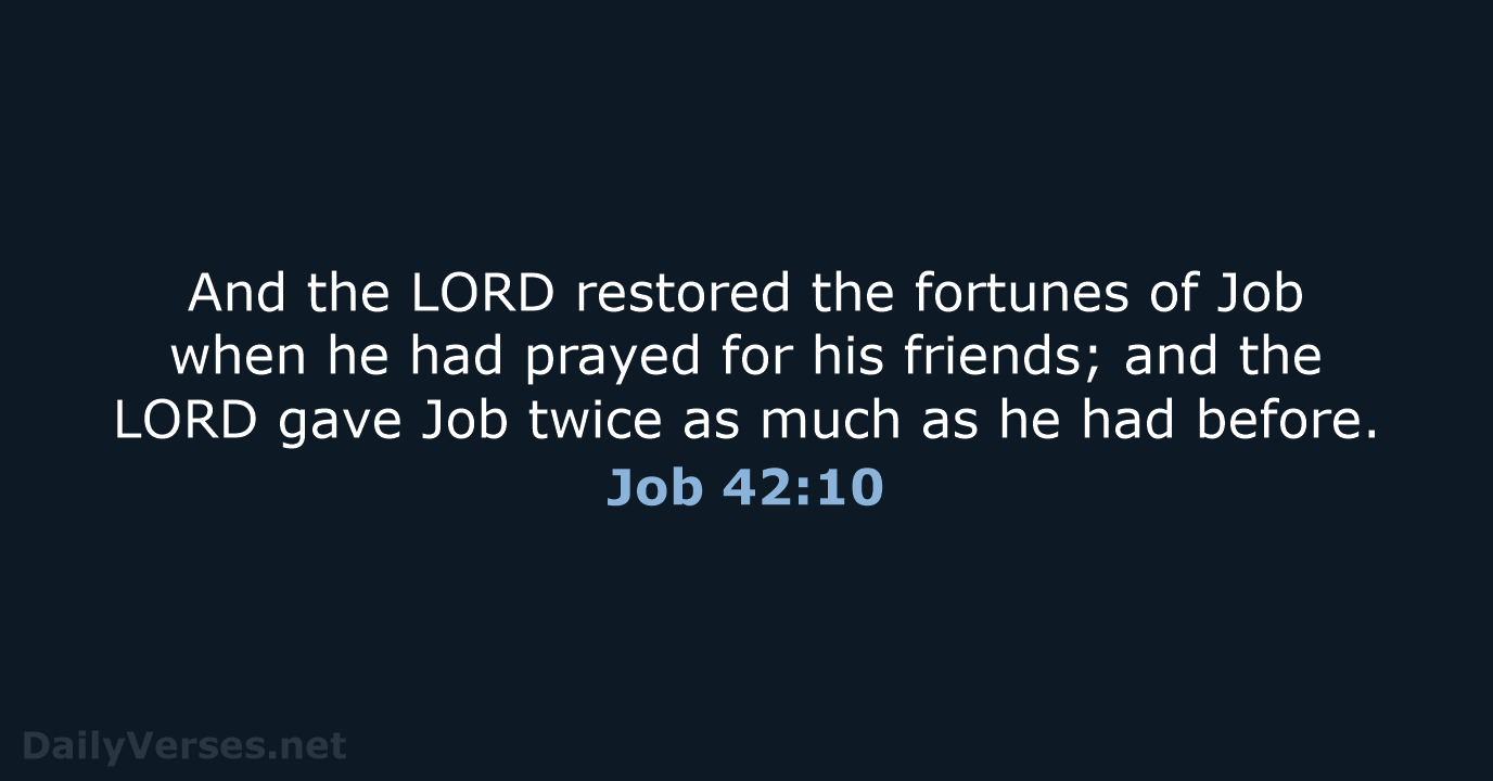 Job 42:10 - NRSV