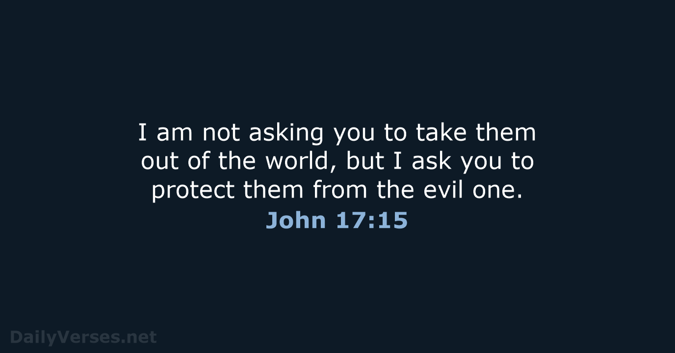 John 17:15 - NRSV