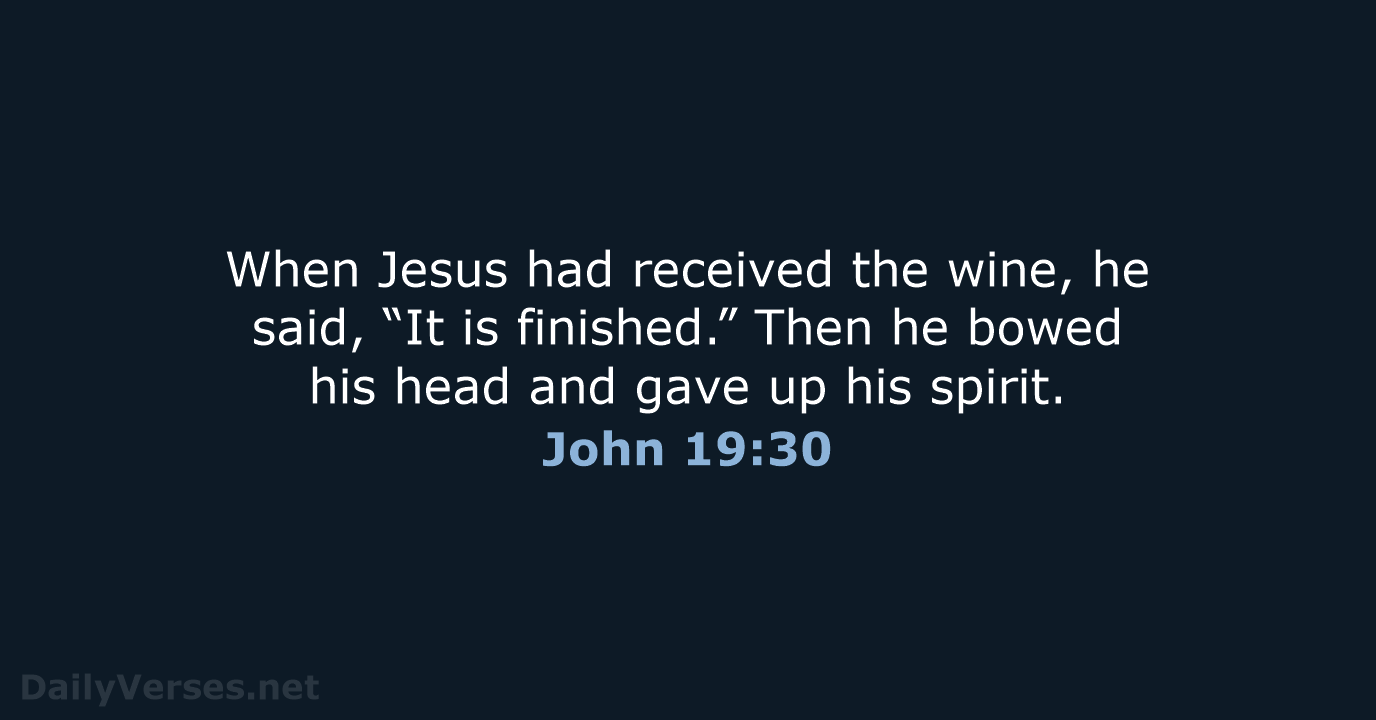 John 19:30 - NRSV