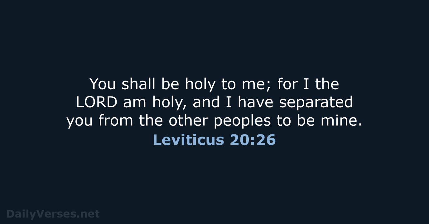 Leviticus 20:26 - NRSV