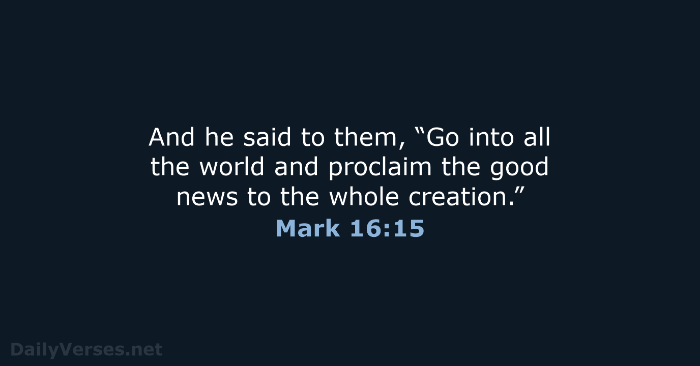 Mark 16:15 - NRSV