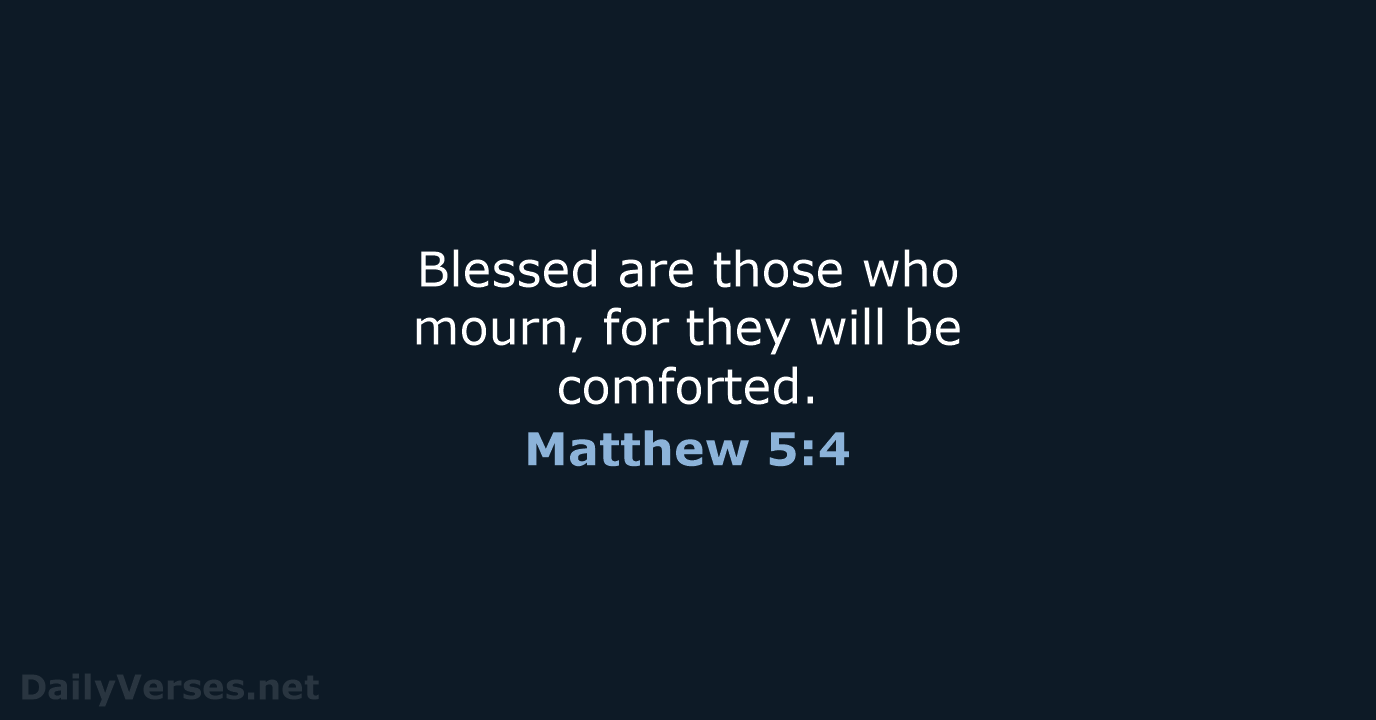 Matthew 5:4 - NRSV