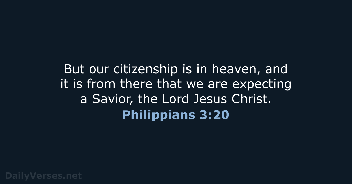 Philippians 3:20 - NRSV