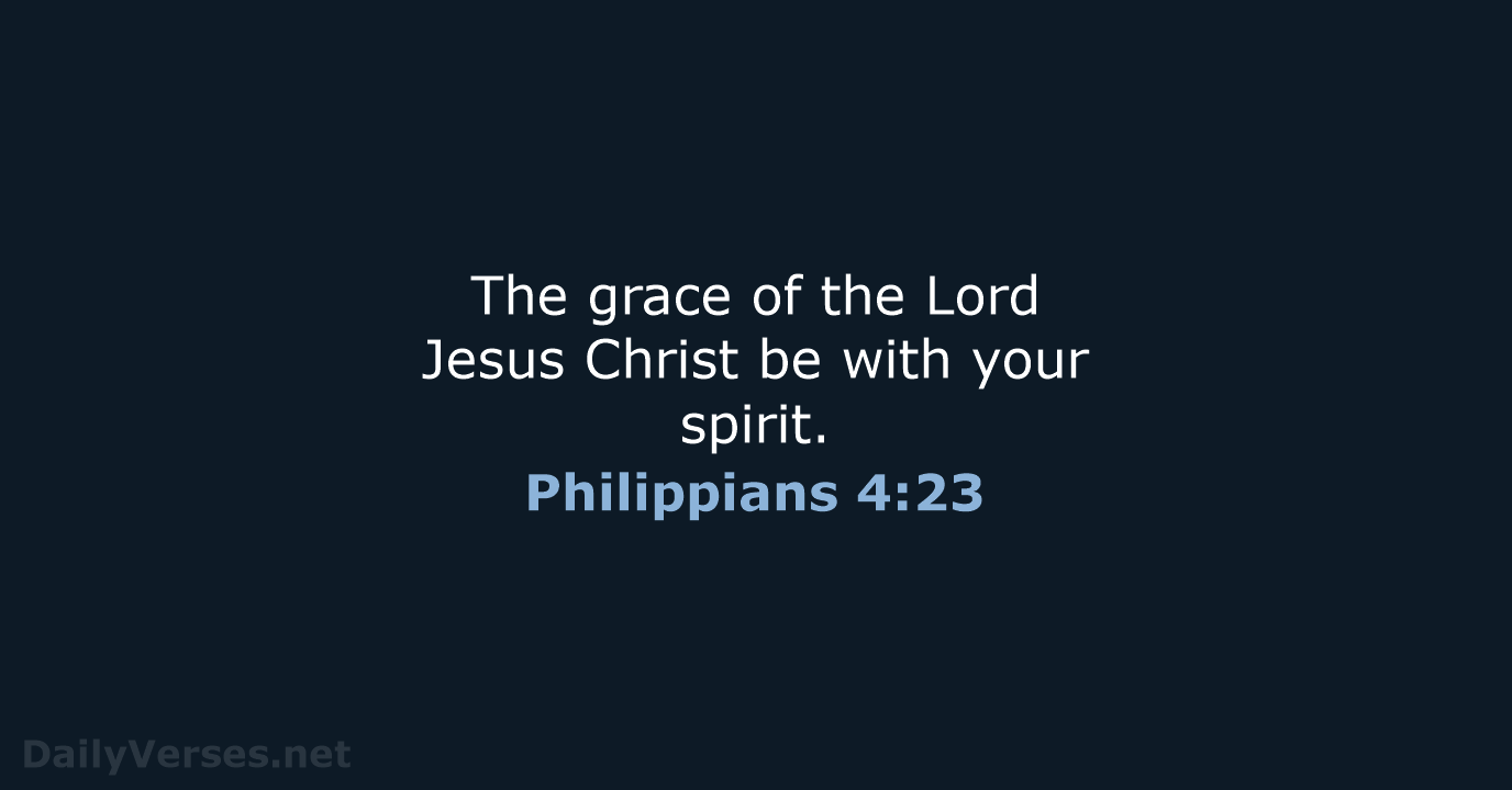 Philippians 4:23 - NRSV