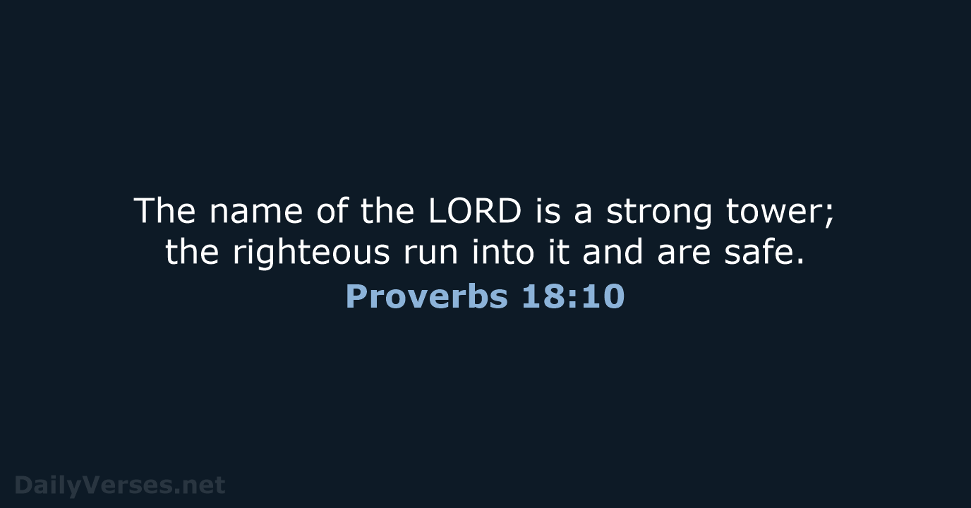 Proverbs 18:10 - NRSV