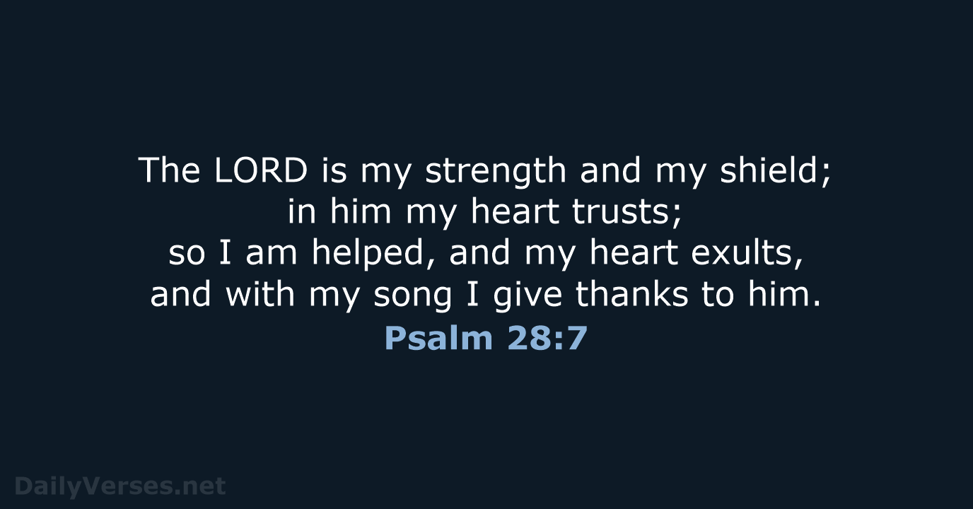 Psalm 28:7 - NRSV