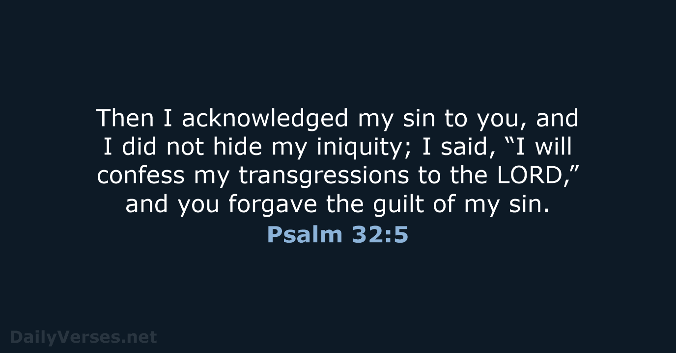 Psalm 32:5 - NRSV
