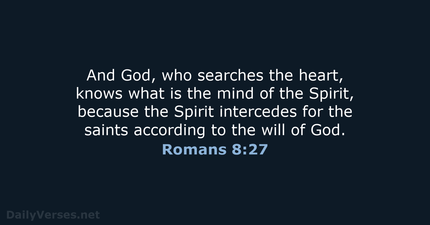 Romans 8:27 - NRSV