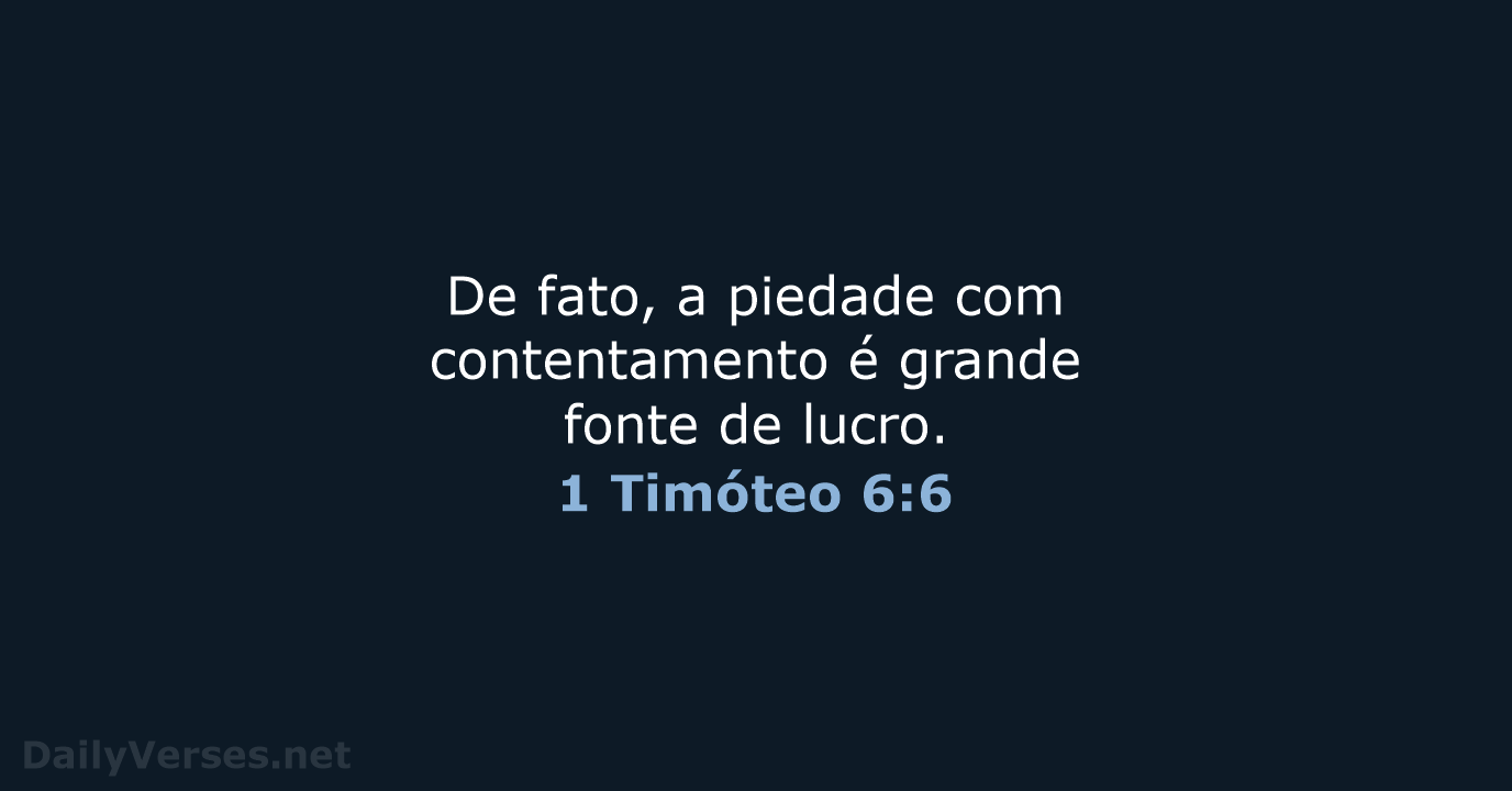 1 Timóteo 6:6 - NVI