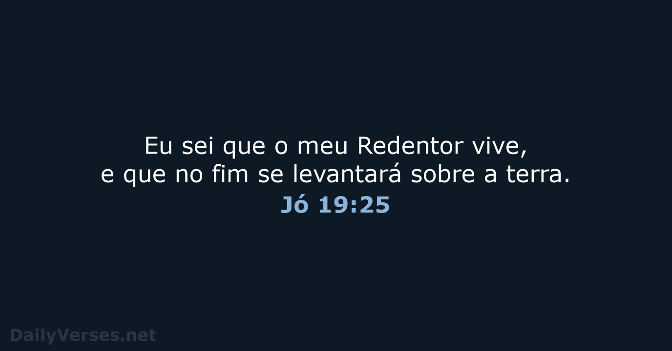 Jó 19:25 - NVI