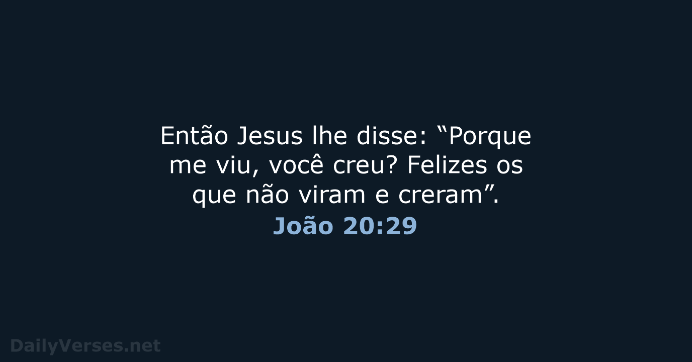 João 20:29 - NVI