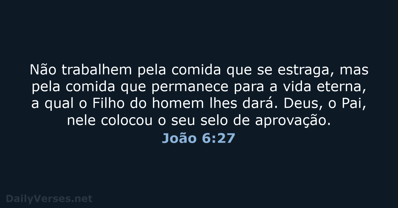 João 6:27 - NVI