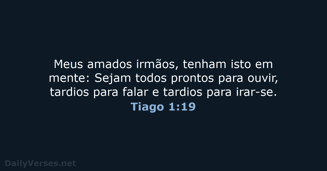 Tiago 1:19 - NVI
