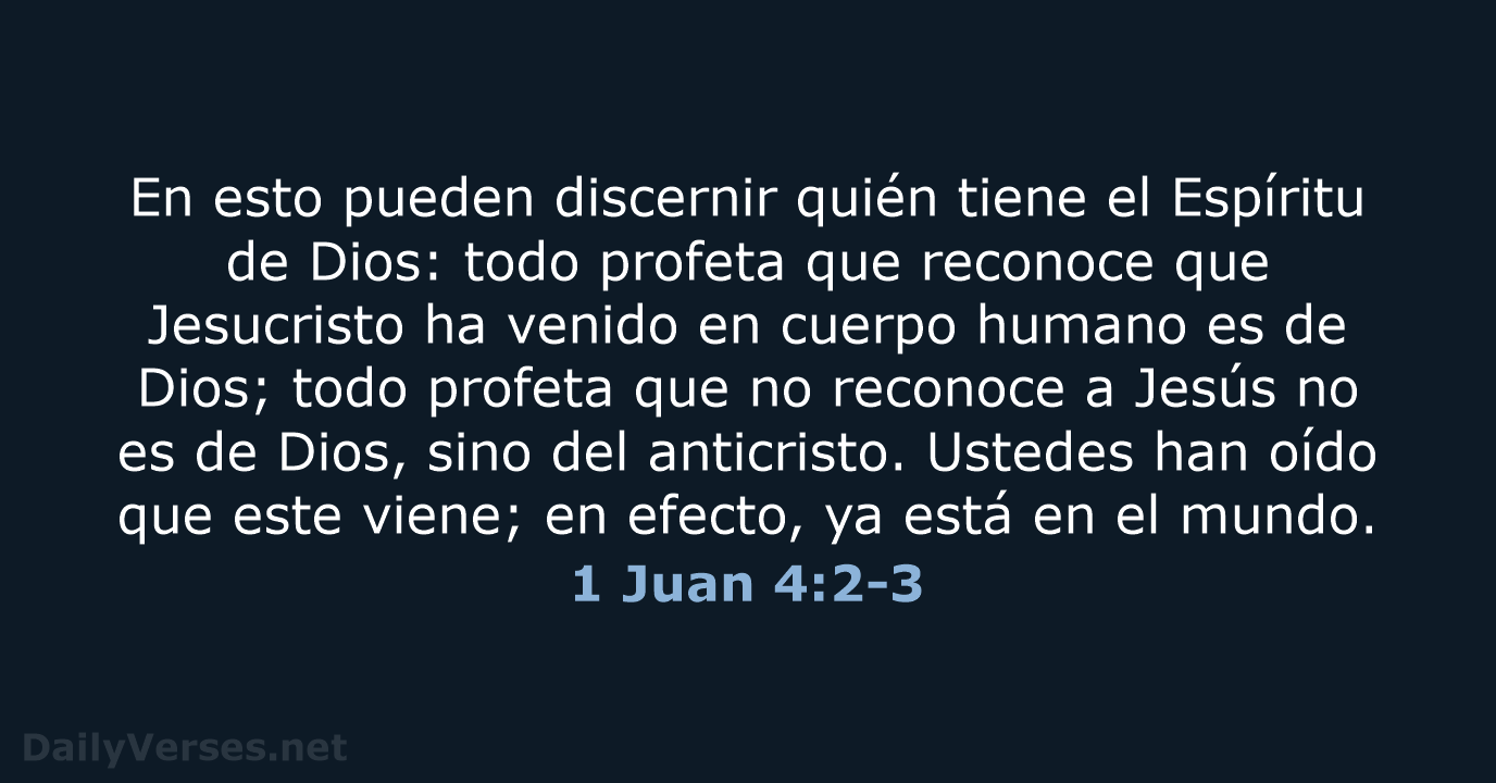 1 Juan 4:2-3 - NVI