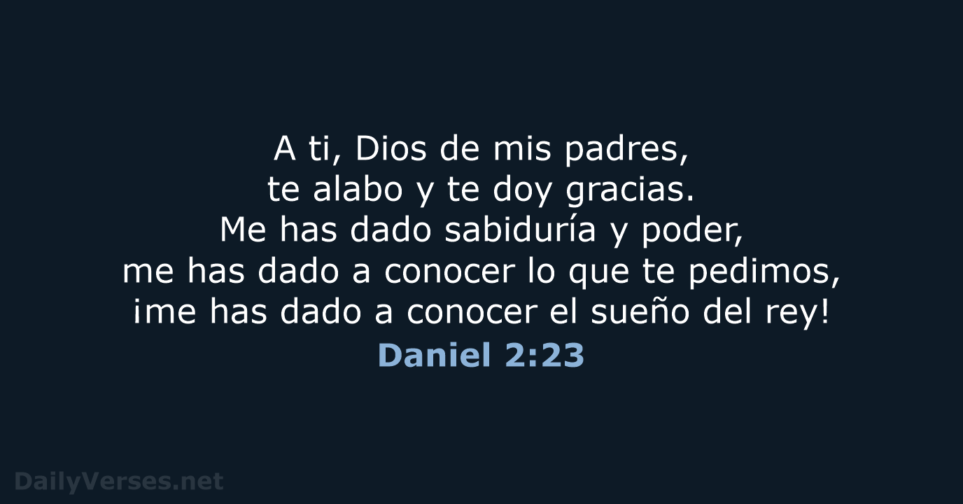 Daniel 2:23 - NVI
