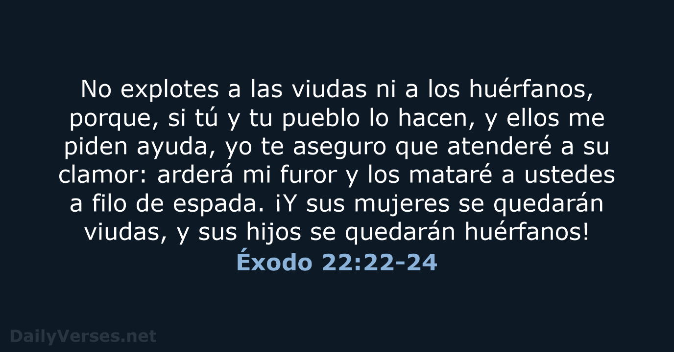 Éxodo 22:22-24 - NVI
