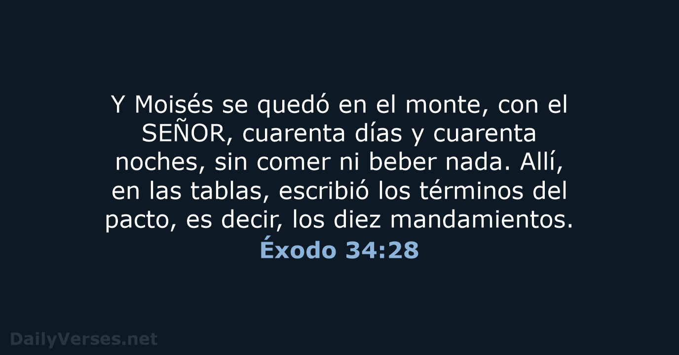 Éxodo 34:28 - NVI