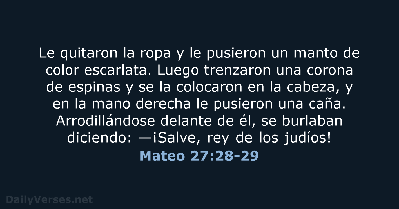 Mateo 27:28-29 - NVI