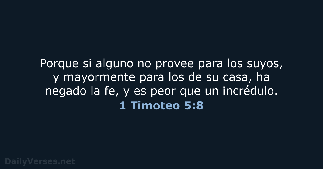 1 Timoteo 5:8 - RVR60