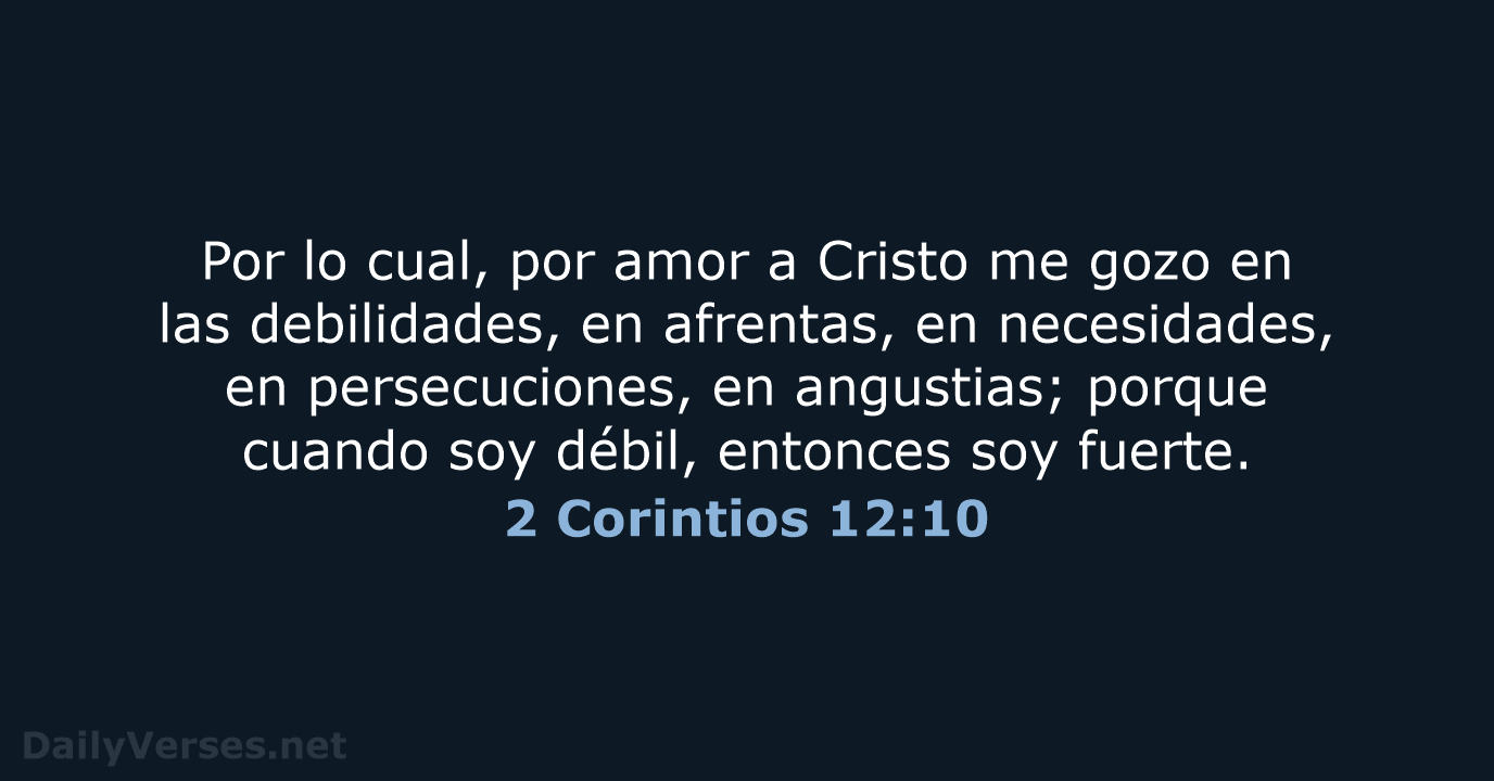 2 Corintios 12:10 - RVR60