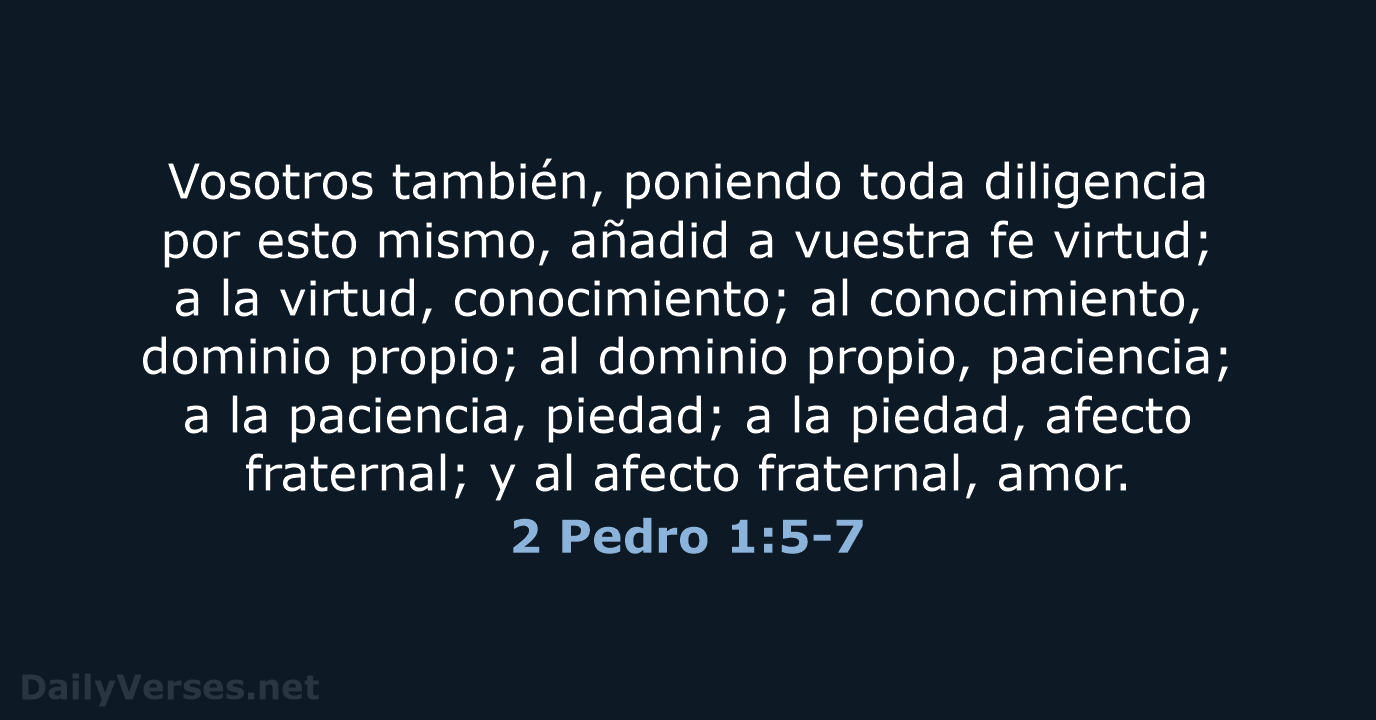 2 Pedro 1:5-7 - RVR60