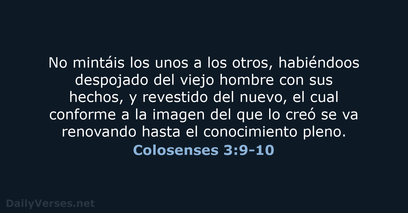 Colosenses 3:9-10 - RVR60