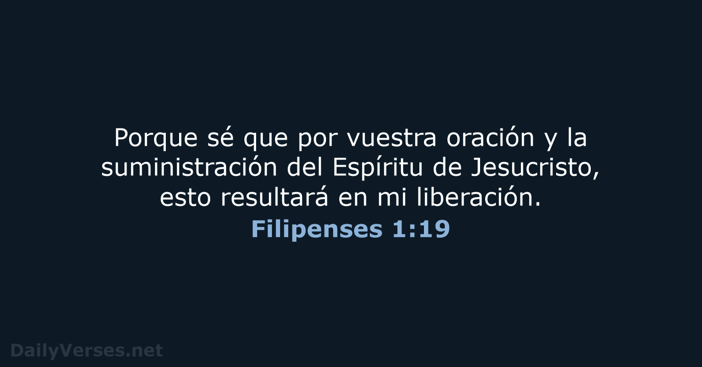 Filipenses 1:19 - RVR60