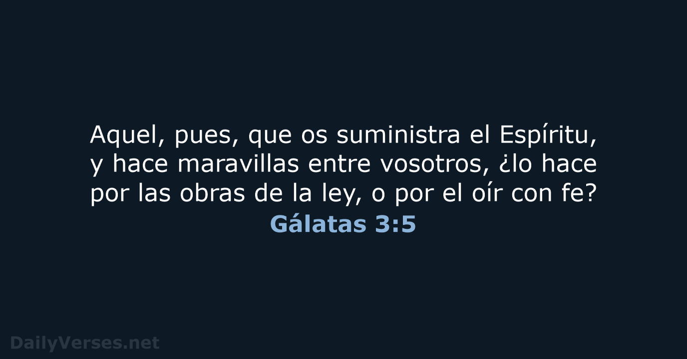 Gálatas 3:5 - RVR60