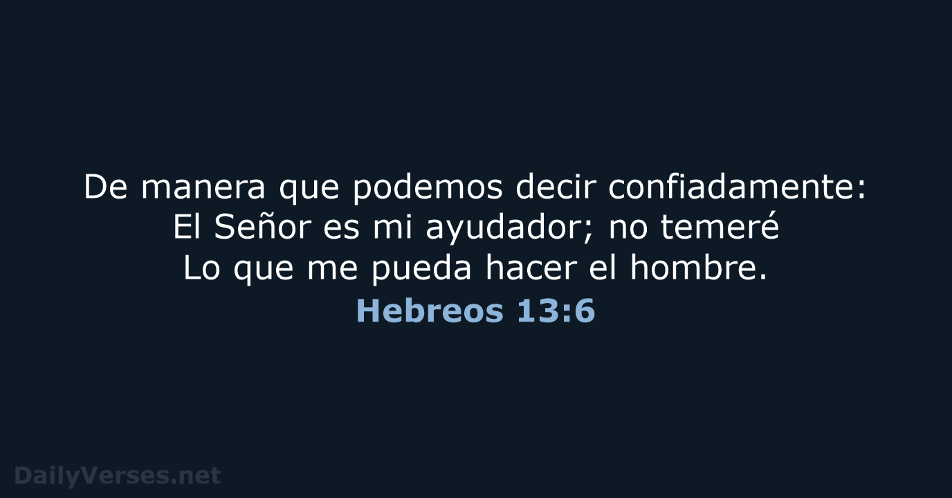 Hebreos 13:6 - RVR60