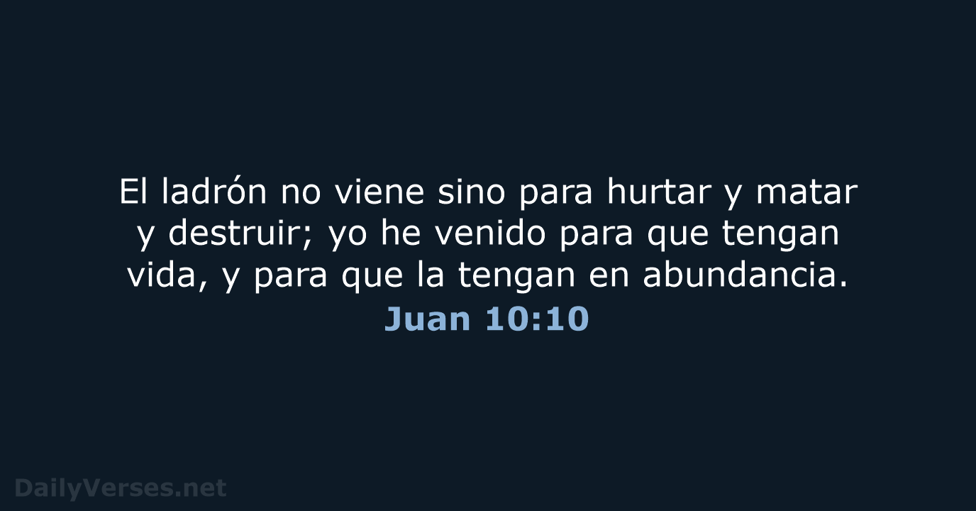 Juan 10:10 - RVR60