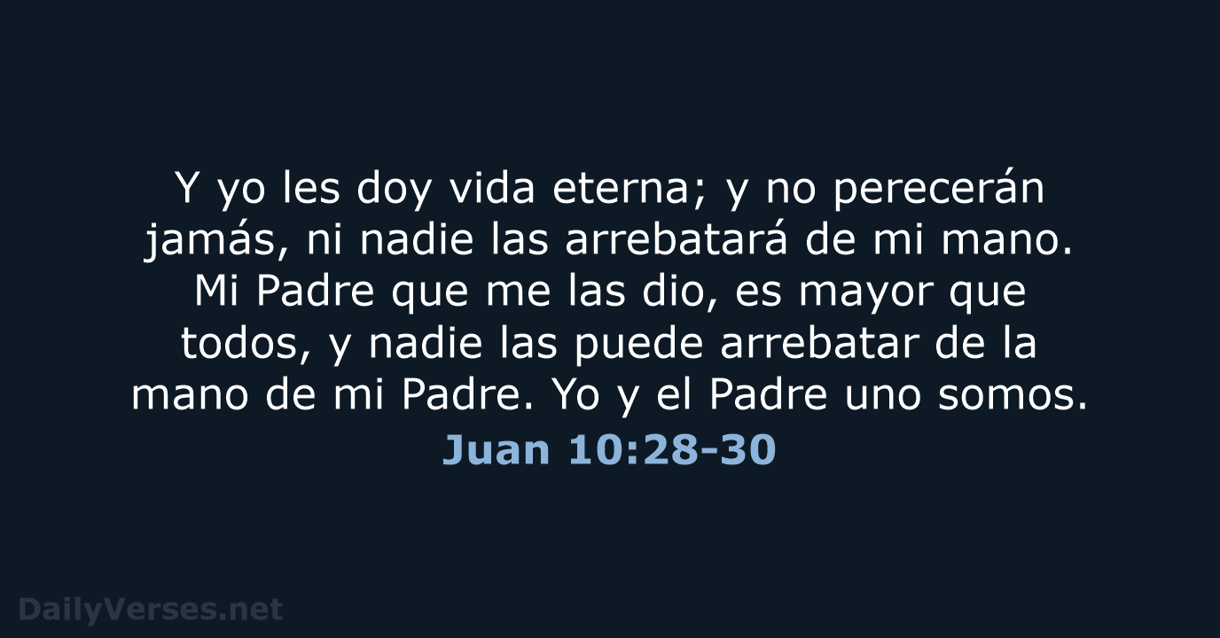 Juan 10:28-30 - RVR60