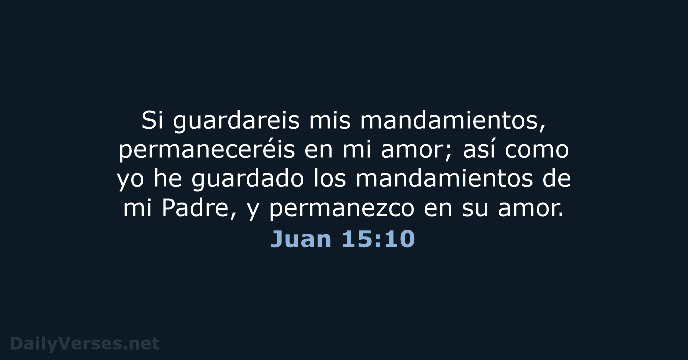 Juan 15:10 - RVR60