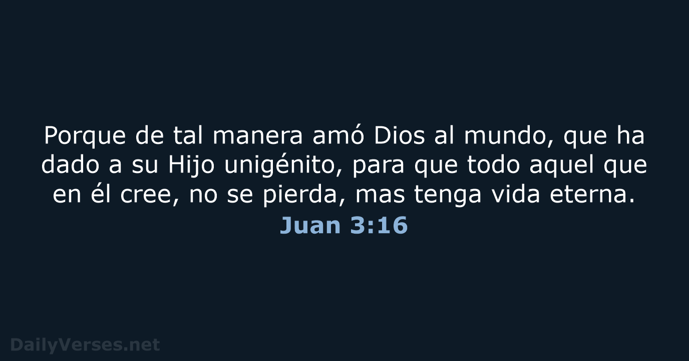 Juan 3:16 - RVR60
